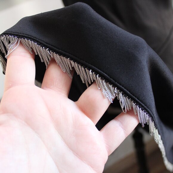 Kiind Of Brand Women's Black Dress with Metal Fringe - Size Medium - Picture 2 of 11